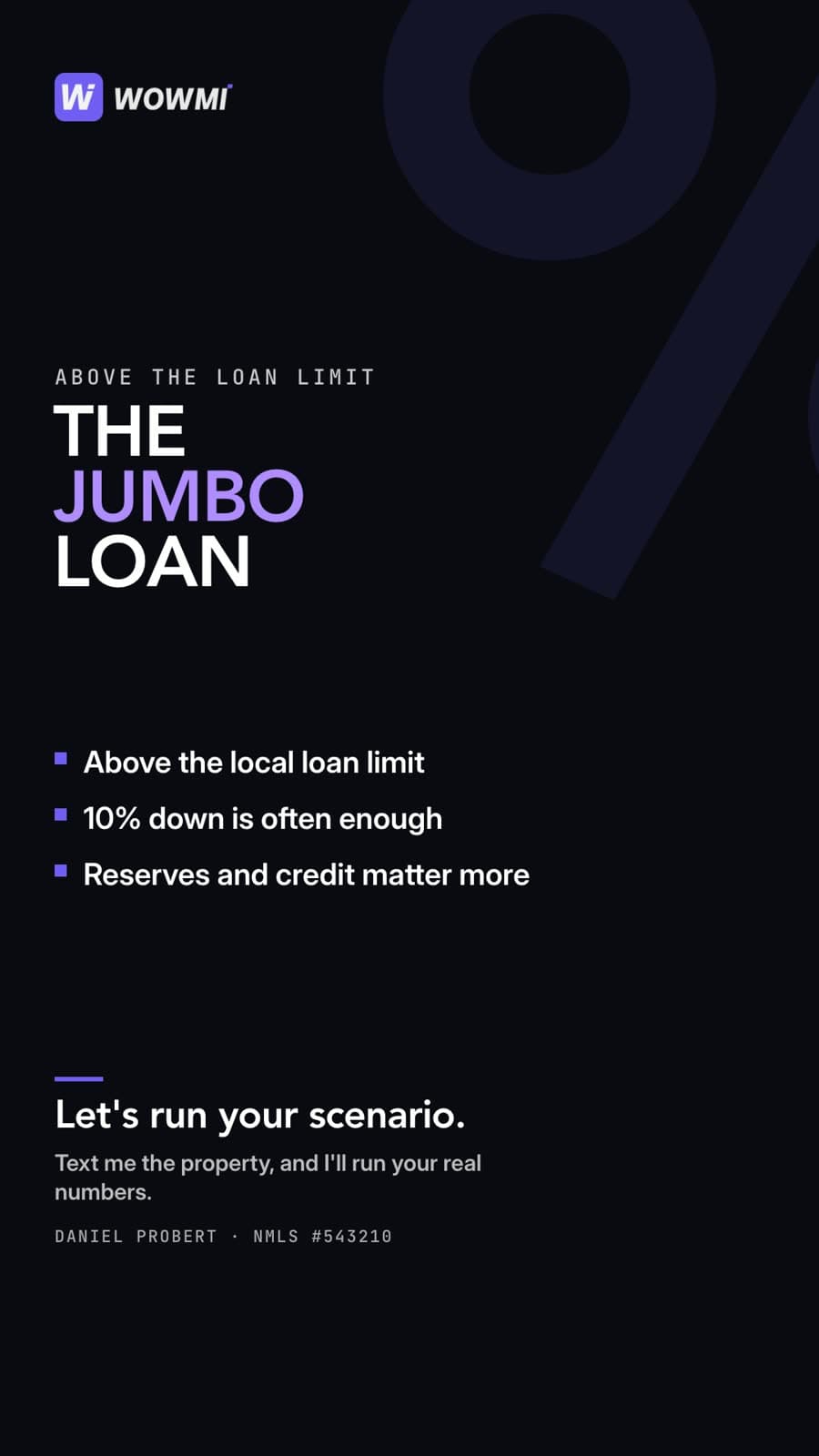 The Jumbo Loan card.