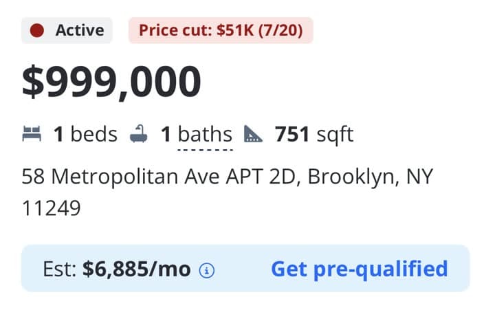 The price card.